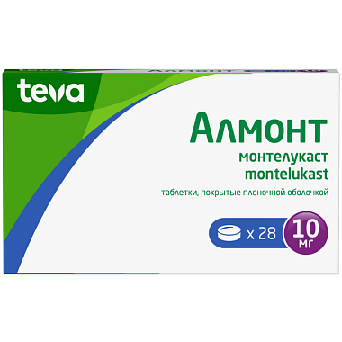 Купить Алмонт 10 мг 28 шт таблетки покрытые оболочкой