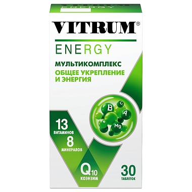Купить Витрум Энерджи 30 шт таблетки покрытые оболочкой