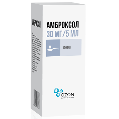 Купить Амброксол 30 мг/5 мл 100 мл сироп