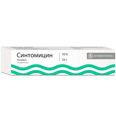 Купить Синтомицин 10% 25 г линимент
