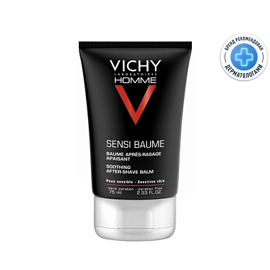 Купить Vichy Homme 75 мл бальзам смягчающий после бритья с минералами