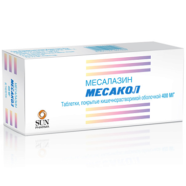 Купить Месакол 400 мг 50 шт таблетки кишечнорастворимые покрытые пленочной оболочкой