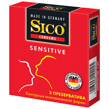Купить Sico Sensitive 3 шт презервативы контурные