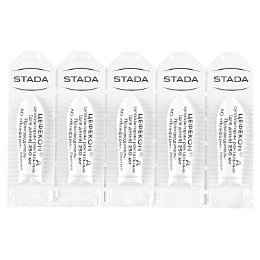 Купить Цефекон Д 250 мг 10 шт суппозитории ректальные для детей