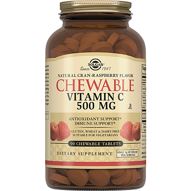 Купить Solgar Витамин С 500 мг 90 шт таблетки малина