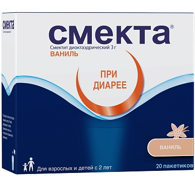 Купить Смекта 3 г 20 шт порошок для приготовления суспензии для приема внутрь ваниль