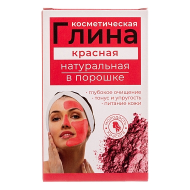 Купить Глина 100 г порошок красная