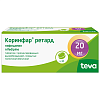 Купить Коринфар ретард 20 мг 30 шт таблетки пролонгированного действия покрытые пленочной оболочкой