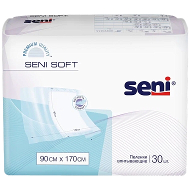 Купить Seni Soft пеленки 30 шт 90 см х 170 см 4 капли