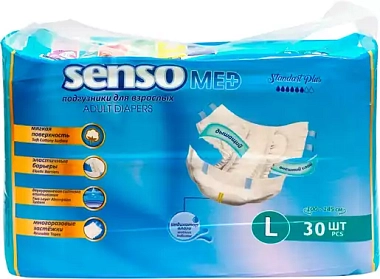 Купить Senso Med подгузники размер L 30 шт стандарт плюс