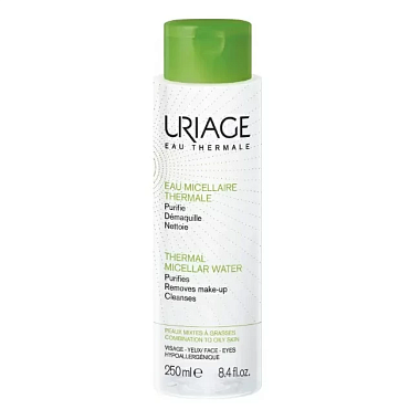 Купить Uriage Thermal Micellar Water 250 мл вода мицеллярная очищающая для жирной и комбинированной кожи
