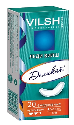 Купить Леди Вилш Деликат 20 шт прокладки ежедневные мультиформ