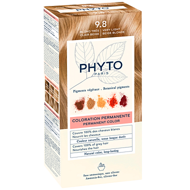 Купить Phyto color №9.8 (очень светлый бежевый блонд) краска для волос