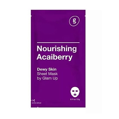 Купить Glam Up 21 г маска тканевая питательная с экстрактом ягод асаи