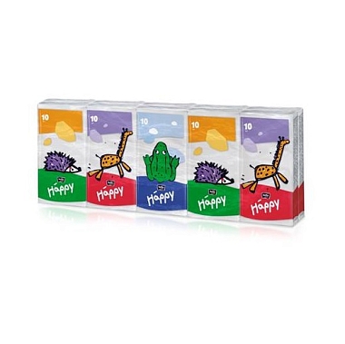 Купить Bella Baby Happy платки носовые 10шт №10 д/детей Звери