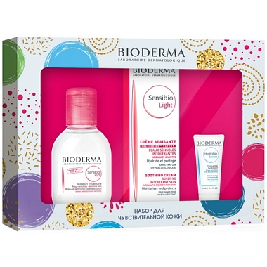 Купить Bioderma Sensibio набор вода мицелл очищ 100мл+ крем лайт 40мл + гидрабио сыв-ка 15