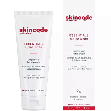 Купить Skincode Essentials Alpine White Brightening Hand Cream 75 мл крем для рук осветляющий