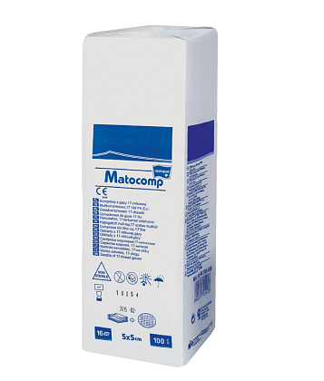 Купить Матокомп 100 шт 5 см X 5 см салфетки стерильные