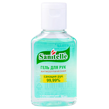 Купить Sanitelle 50 мл гель для рук антисептический с витамином Е и экстрактом Алоэ Вера