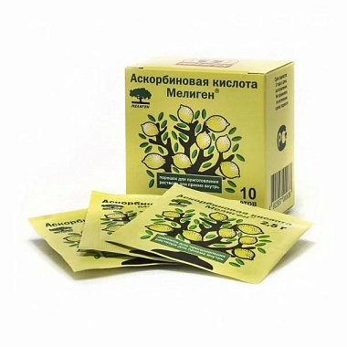 Купить Аскорбиновая Кислота Мелиген 2,5 г 10 шт порошок