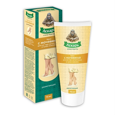 Купить Лекарь 75 мл крем с мочевиной для ног при натоптышах и сухих мозолях размягчающий