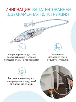 Купить Roxy Kids Dr.Bunny аспиратор назальный детский с адаптером для пылесоса 2в1 0+