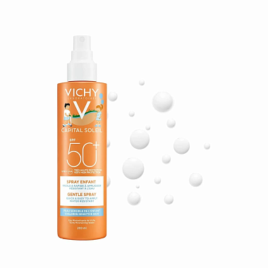 Купить Vichy Capital Soleil SPF 50+ 200 мл спрей для детей суперводостойкий солнцезащитный