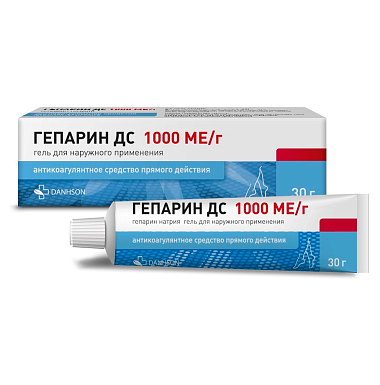 Купить Гепарин ДС 1000 МЕ/г 50 г гель для наружного применения туба