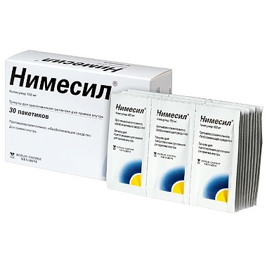 Купить Нимесил 100 мг 30 шт гранулы для приготовления суспензии для приема внутрь пакет