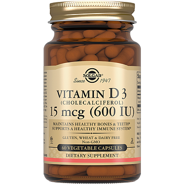 Купить Solgar Витамин Д3 600 МЕ 250 мг 60 шт капсулы