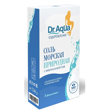 Купить Dr.Aqua 250 г 3 шт соль для ванн морская ароматная природная фильтр-пакеты