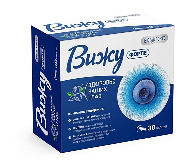 Купить Витамины для глаз Вижу Премиум Форте BioForte Экстракт плодов черники с лютеином 30 шт капсулы