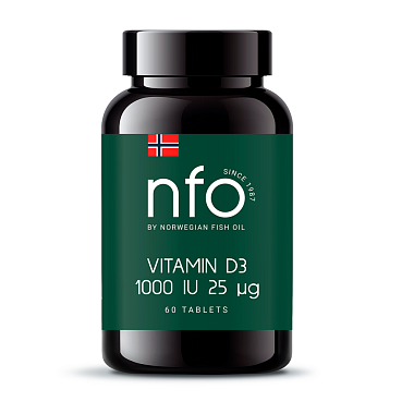 Купить NFO Витамин D 1000 МЕ 60 шт таблетки