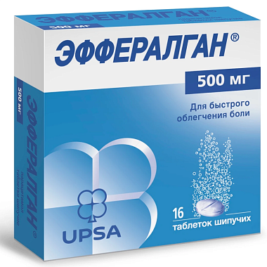 Купить Эффералган 500 мг 16 шт таблетки шипучие