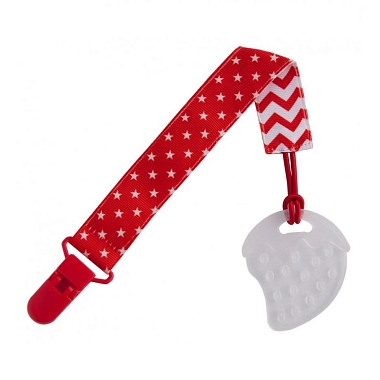 Купить Roxy Kids прорезыватель для зубов на держателе красный