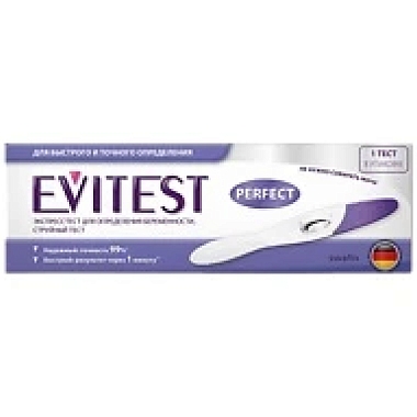 Купить Evitest Perfect 1 шт тест для определения беременности струйный