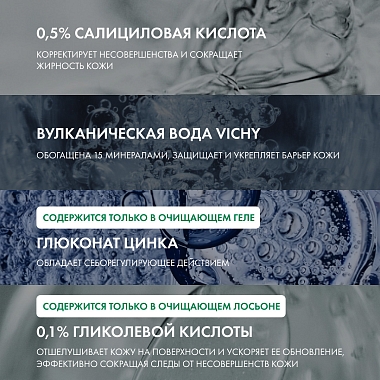 Купить Vishy Normaderm набор гель очищающий 200 мл + лосьон 200 мл