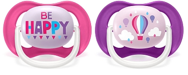 Купить Philips Avent Ultra Air SCF080/16 2 шт соска-пустышка силиконовая ортодонтическая 6-18 мес для девочек