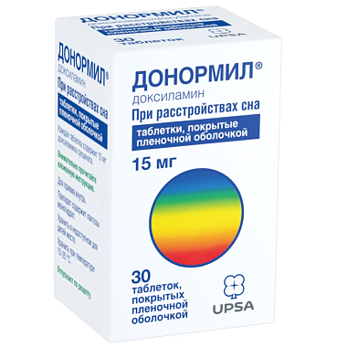 Купить Донормил 15 мг 30 шт таблетки покрытые пленочной оболочкой