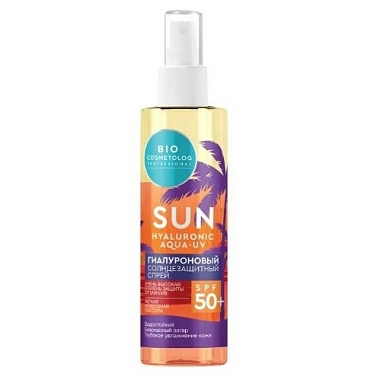 Купить Фитокосметик Био Косметолог 190 мл спрей солнцезащитный гиалуроновый SPF50+