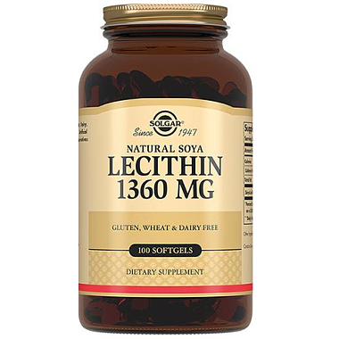 Купить Solgar Натуральный соевый лецитин 1360 мг 100 шт капсулы