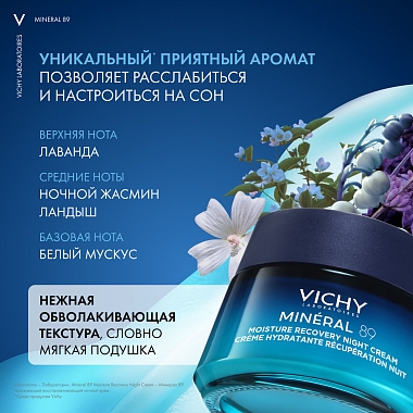Купить Vichy Mineral 89 50 мл крем ночной увлажняющий восстанавливающий