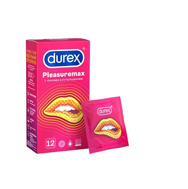 Купить Durex Pleasuremax Emoji презервативы с ребрами и пупырышками 12 шт.