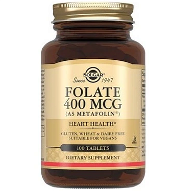 Купить Solgar Фолат 400 мкг Метафолин 100 шт таблетки