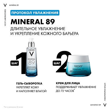 Купить Vichy Mineral 89 75 мл гель-сыворотка увлажняющая для лица