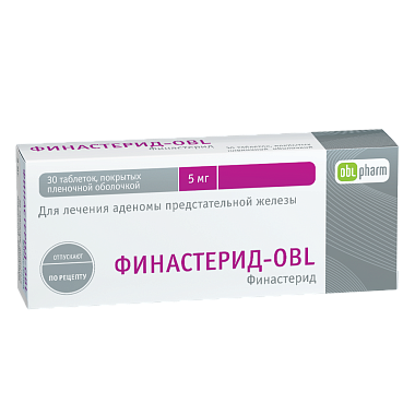 Купить Финастерид-OBL 5 мг 30 шт таблетки покрытые пленочной оболочкой
