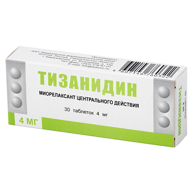 Купить Тизанидин 4 мг 30 шт таблетки