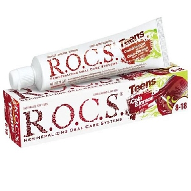 Купить Rocs Teens 74 паста зубная для детей и подростков кола и лимон 8+