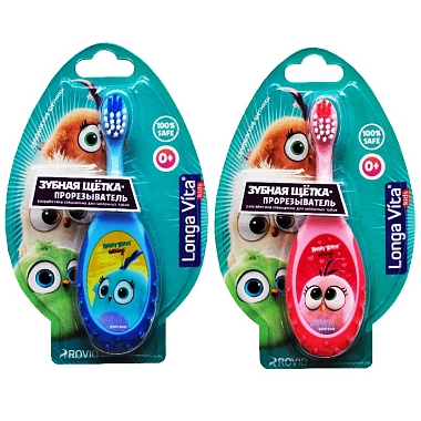 Купить Longa Vita Angry Birds Hatchlings 1 шт зубная щетка-прорезыватель детская артикул Т-1055 0+