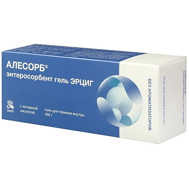 Купить Алесорб Энтеросорбент Эрциг 180 г гель ддя приема внутрь без ароматизаторов